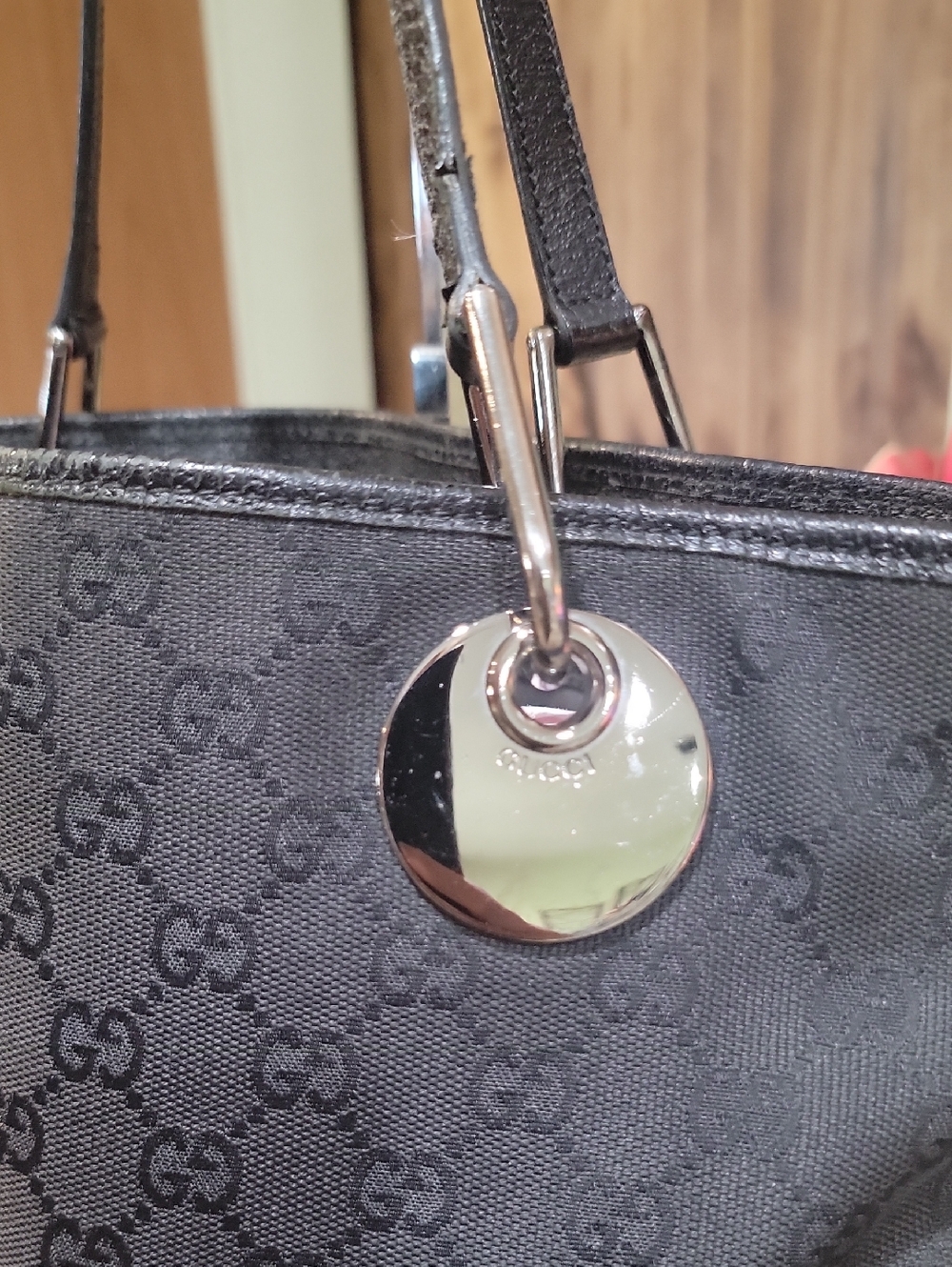 🌵Gucci Black GG Monogram Tote with Silver Hardware - Picture 2 of 15
